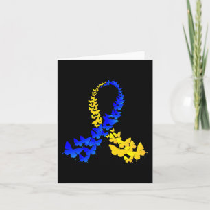 Butterfly World Down Syndrome Day Women Kids Card