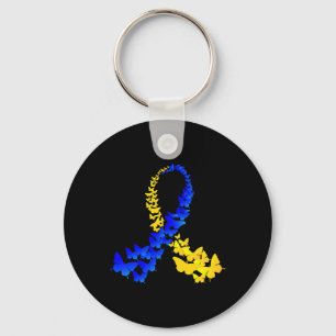 Butterfly World Down Syndrome Day Women Kids Key Ring
