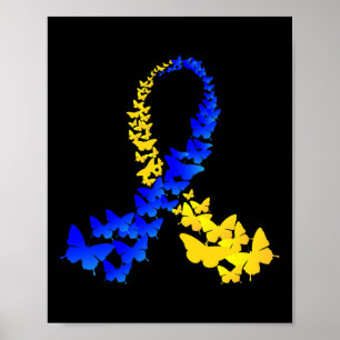 Butterfly World Down Syndrome Day Women Kids Poster
