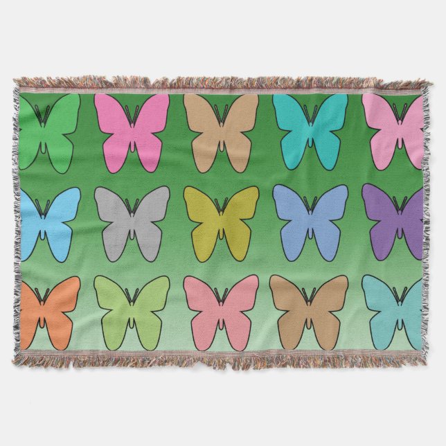 Butterfly world    throw blanket (Front)