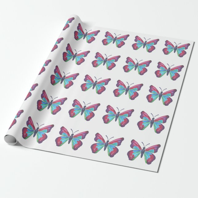 Butterfly Wrapping Paper (Unrolled)