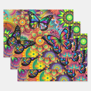 Butterfly Wrapping Paper Sheet