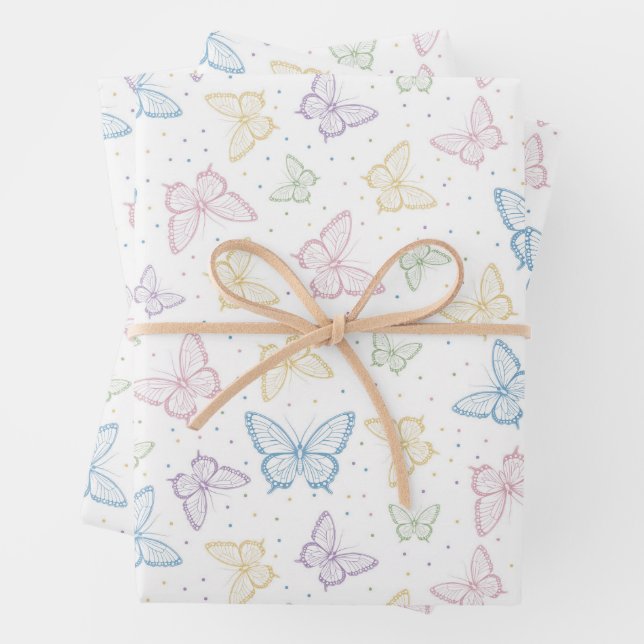 Butterfly Wrapping Paper Sheet (In situ)