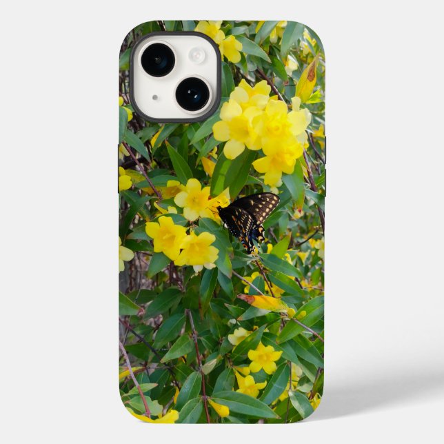 Butterfly & Yellow Flowers Phone Case (Back)