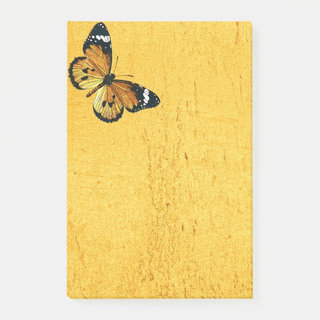 Butterfly yellow post-it notes (Front)