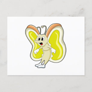 Butterfly yellow postcard