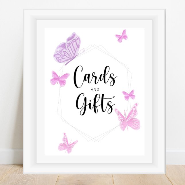 Butterfly's cards and gifts baby shower poster (Creator Uploaded)
