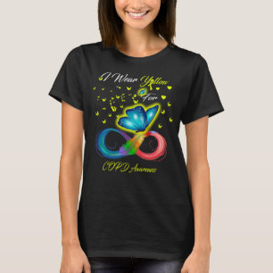Butterly I Wear yellow For COPD Awareness T-Shirt