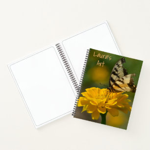 Butterly Zinnia Sketch Notebook