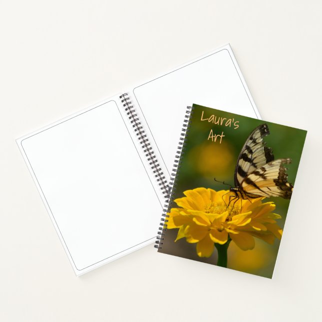 Butterly Zinnia Sketch Notebook (Inside)