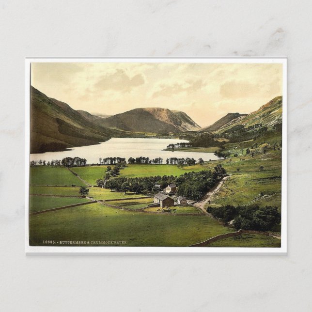 Buttermere and Crummock Water, Lake District, Engl Postcard (Front)