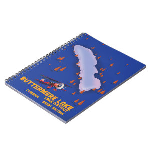 Buttermere lake, lake district travel poster notebook