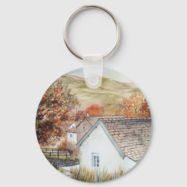 Buttermere Village, Lake District, England Key Ring (Front)