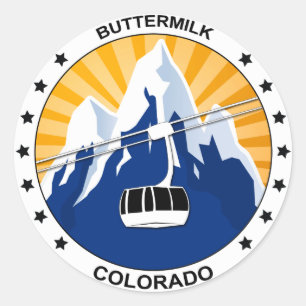 Buttermilk Colorado Classic Round Sticker