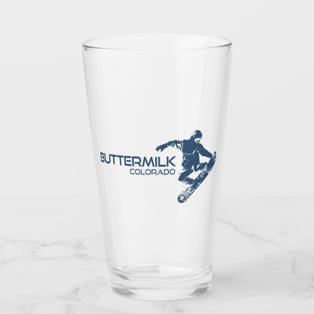 Buttermilk Colorado Snowboarder Glass (Front)