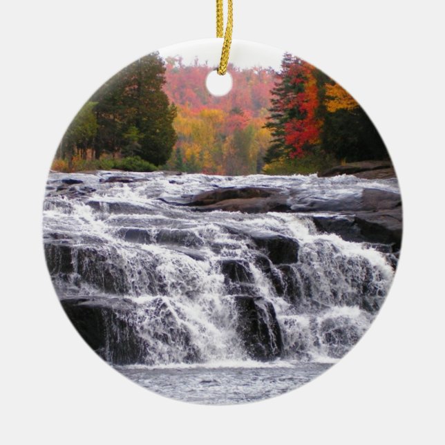 buttermilk falls adirondacks ceramic tree decoration (Front)