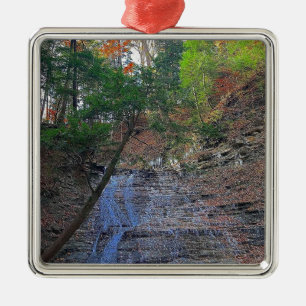 Buttermilk Falls Cuyahoga National Park Ohio Metal Ornament