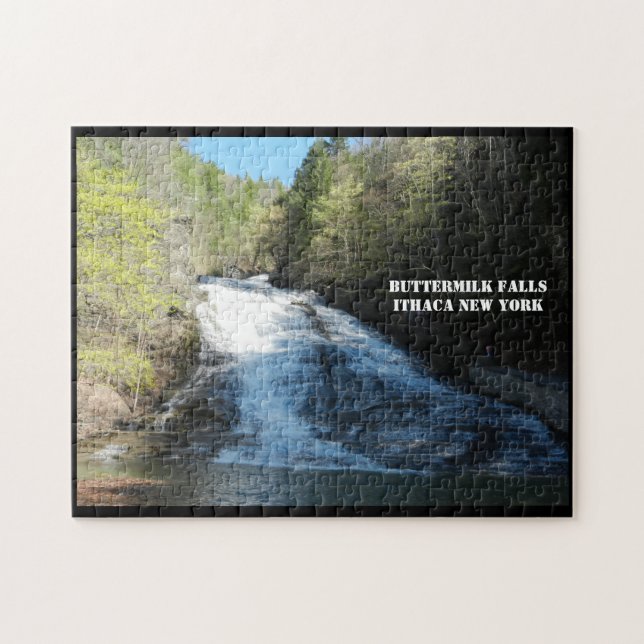 BUTTERMILK FALLS ITHACA NEW YORK JIGSAW PUZZLE (Horizontal)