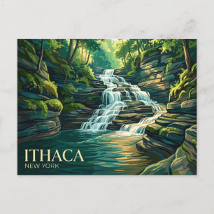 Buttermilk Falls State Park USA Postcard