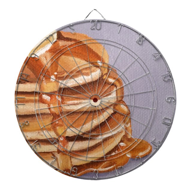 Buttermilk Pancakes Shortstack Breakfast Painting Dartboard (Front)