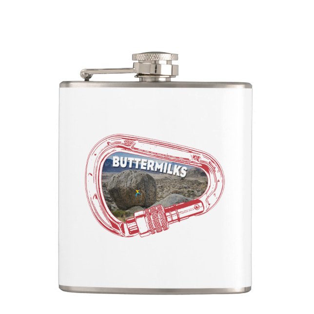 Buttermilks Climbing Carabiner Flask (Front)