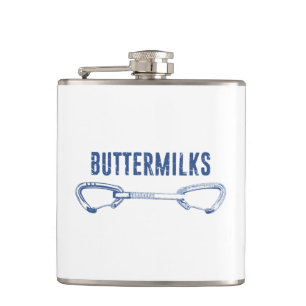 Buttermilks Rock Climbing Quickdraw Hip Flask