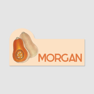 Butternut Butter Nut Squash Gourd Vegetable Veg Name Tag