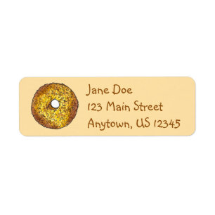 Butternut Crunch Doughnut Doughnut Breakfast Food Return Address Label