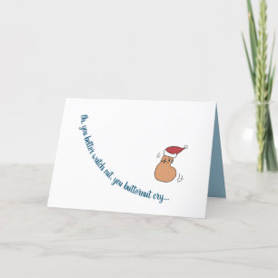 "Butternut Cry" Funny Photo Christmas Card
