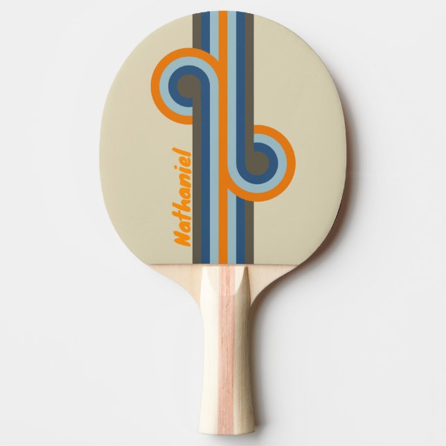 Butternut Fade Stripe Loop with Name Ping Pong Paddle (Front)