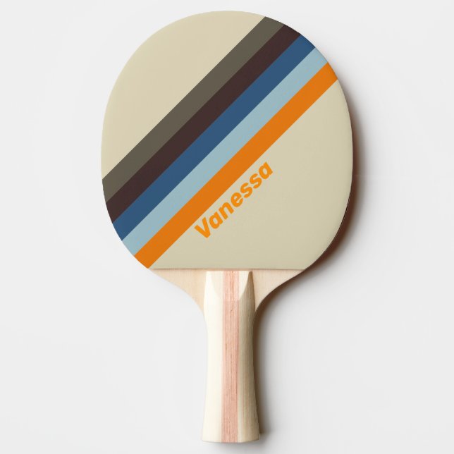 Butternut Fade Striped with Name Ping Pong Paddle (Back)