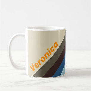 Butternut Fade Stripes with Name Ping Pong Paddle Coffee Mug
