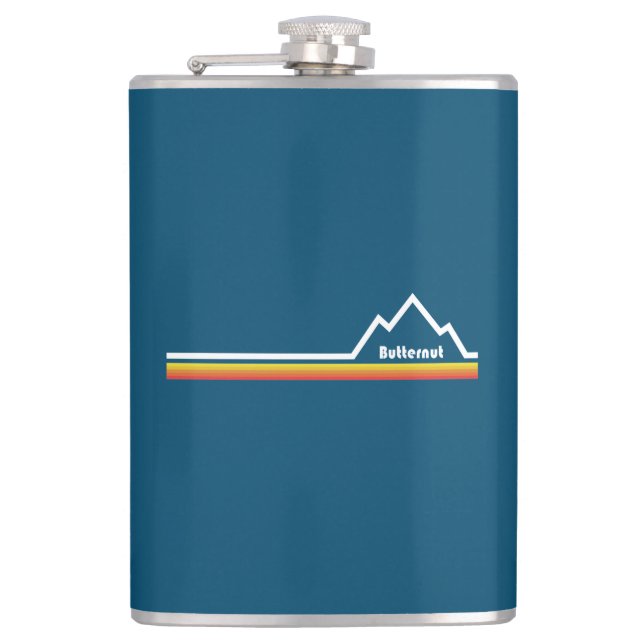 Butternut Ski Resort Hip Flask (Front)