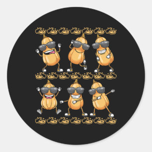 Butternut Squash Dancing Vegan Vegetable  Classic Round Sticker
