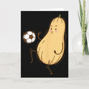 Butternut Squash Playing Soccer  Card