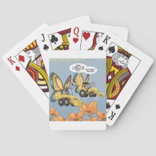 Butterpillar Funny Butterfly Playing Cards