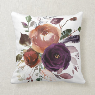 Butterrum and Plum Throw Pillow