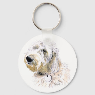 Butters the Labradoodle Keychain