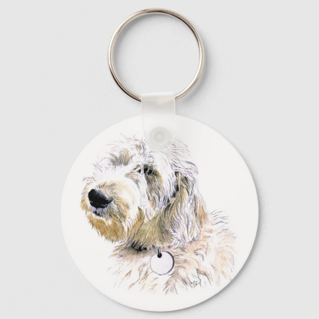 Butters the Labradoodle Keychain (Front)
