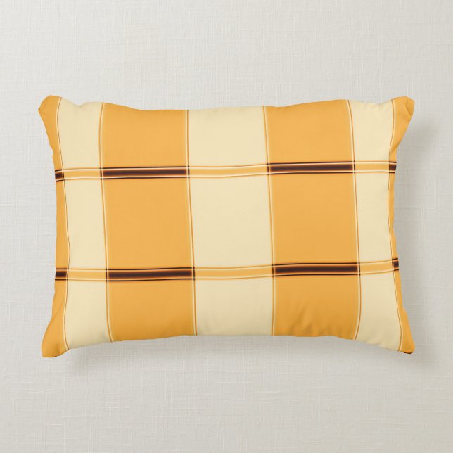 Butterscotch Plaid Accent Pillow (Front)