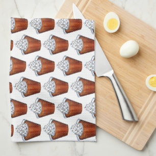 Butterscotch Pudding Whipped Cream Southern Food Tea Towel