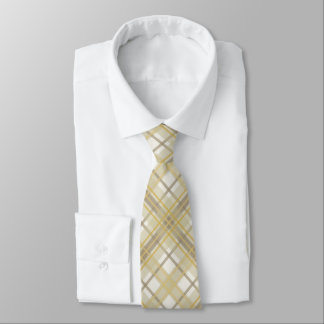 Butterscotch, Tan and Cream Plaid Tie