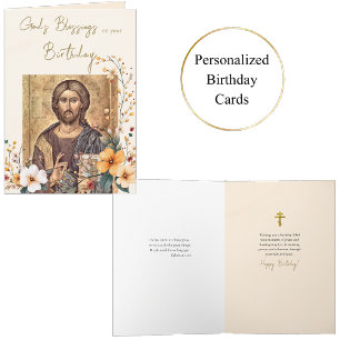 Butterscotch White Flowers and Buds Birthday       Card