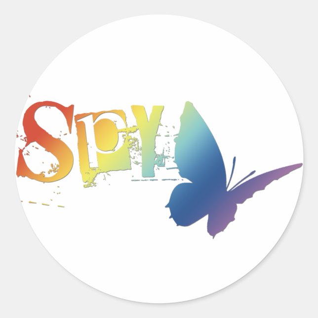 butterSPY. Classic Round Sticker (Front)