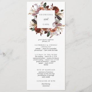 Butterum & Plum Wedding Ceremony Program