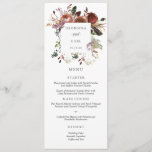 Butterum & Plum Wedding Menu Card<br><div class="desc">Add a stylish menu to your wedding tables with this Butterum and Plum Wedding Menu Card. Easily add your own delicious menu items and create a keepsake for your special day.</div>