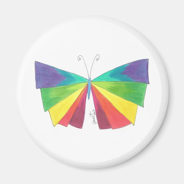 Butteryfly Rainbow Magnet (Front)