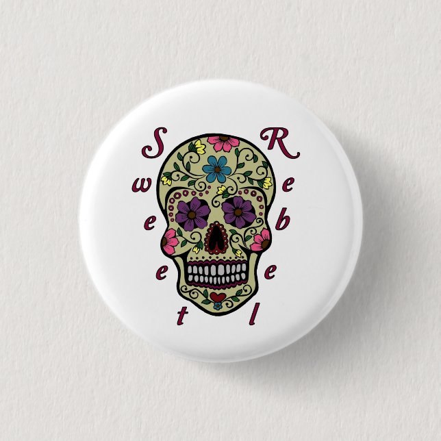 Button 1 1/4 Inch - Sweet Rebel (Front)