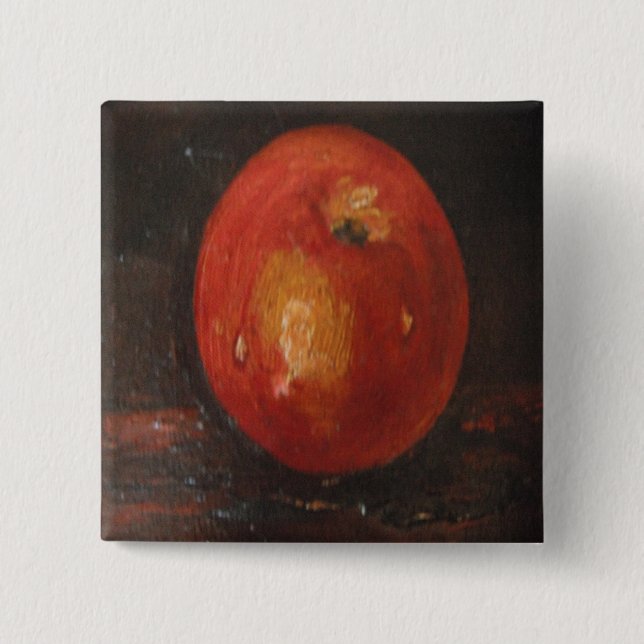 Button Ann Hayes Painting Apple (Front)