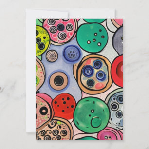 Button Art Holiday Card